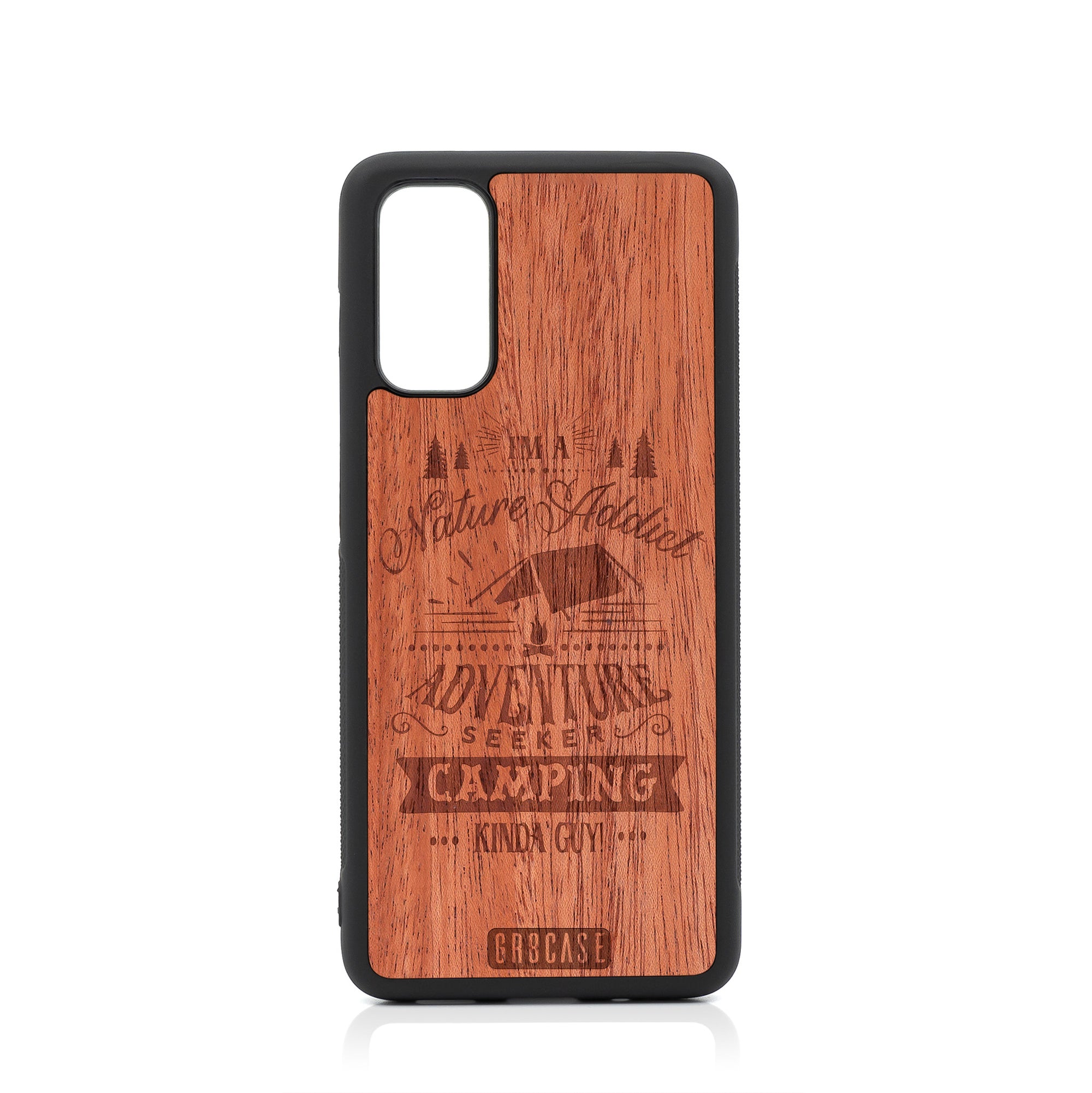 I'm A Nature Addict Adventure Seeker Camping Kinda Guy Design Wood Case For Samsung Galaxy S20 by GR8CASE
