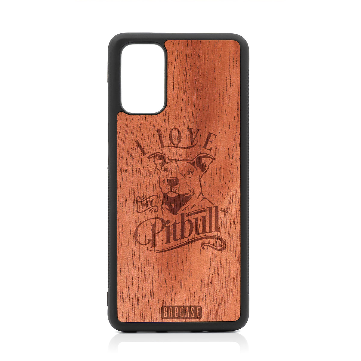 I Love My Pitbull Design Wood Case For Samsung Galaxy S20 Plus by GR8CASE