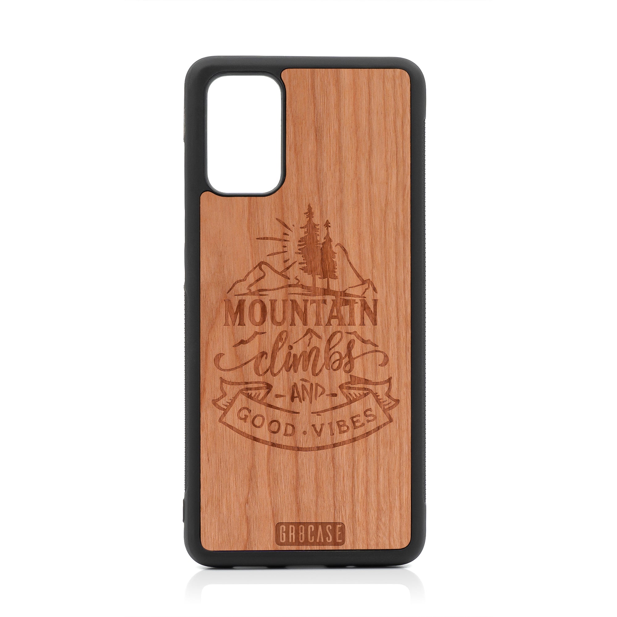 Mountain Climbs And Good Vibes Design Wood Case For Samsung Galaxy S20 Plus by GR8CASE