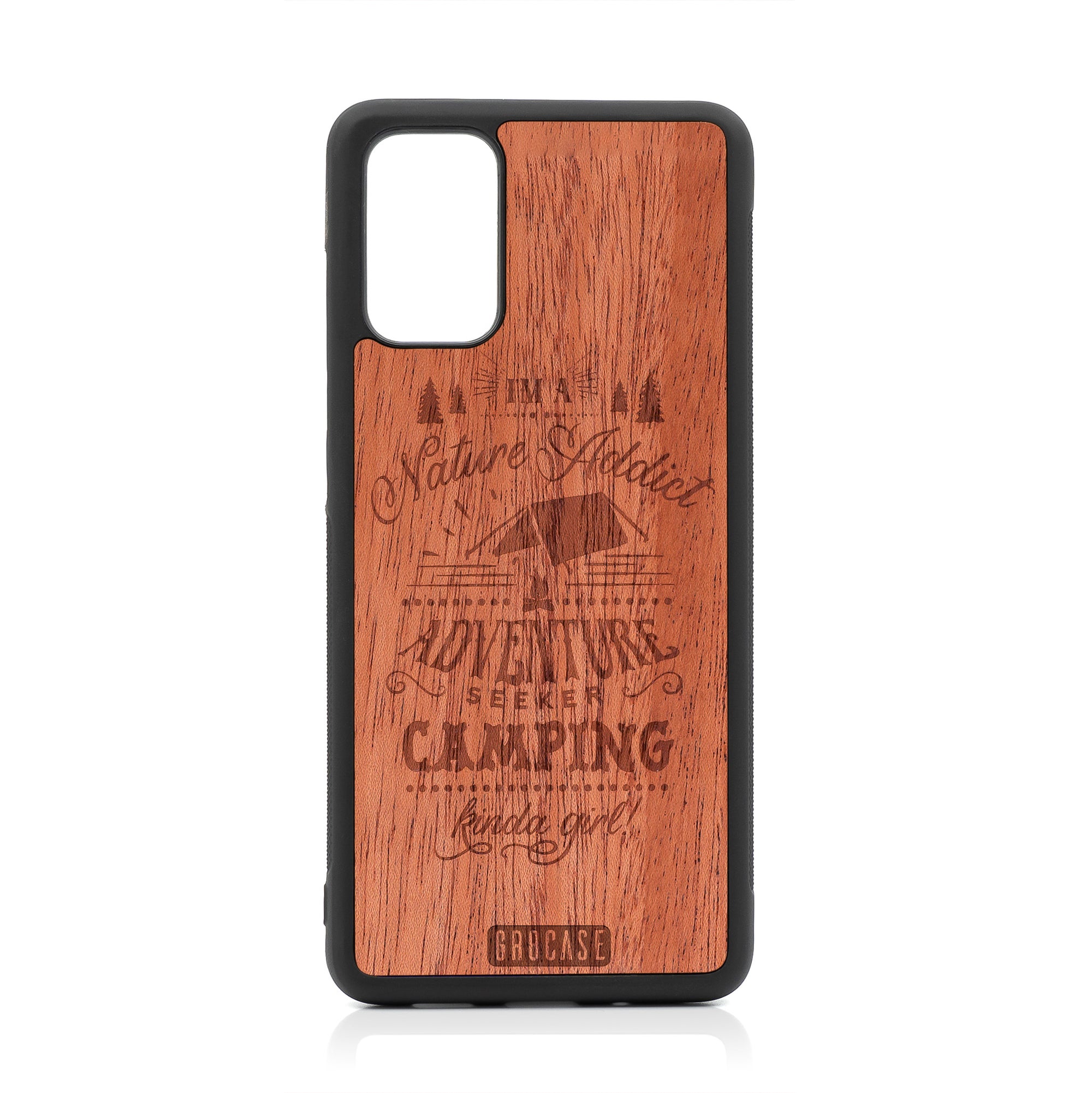 I'm A Nature Addict Adventure Seeker Camping Kinda Girl Design Wood Case For Samsung Galaxy S20 Plus by GR8CASE