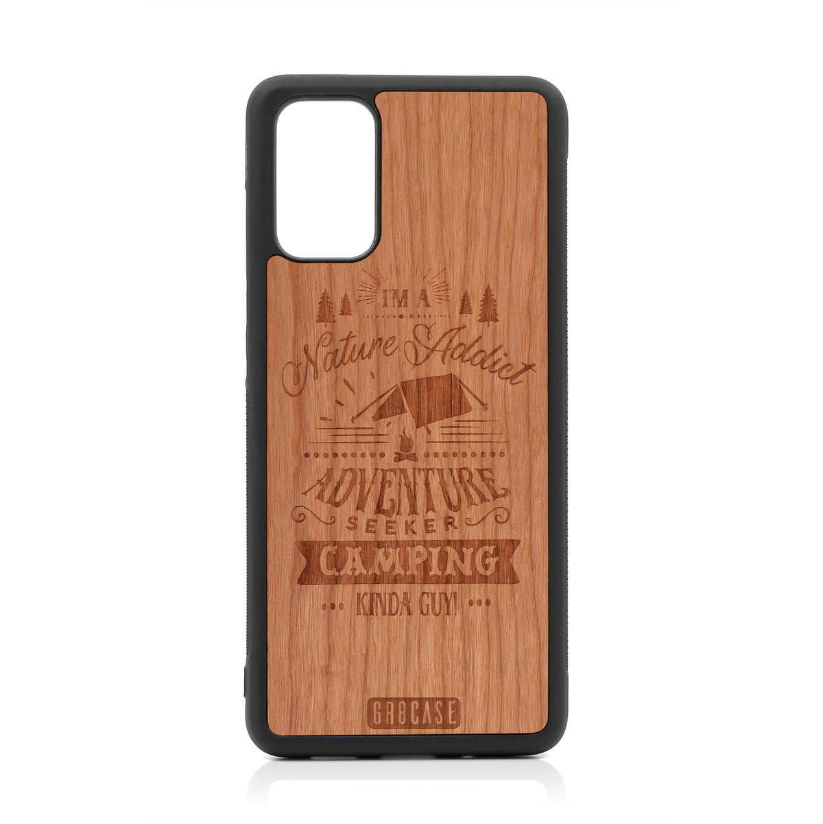 I&#39;m A Nature Addict Adventure Seeker Camping Kinda Guy Design Wood Case For Samsung Galaxy S20 Plus by GR8CASE