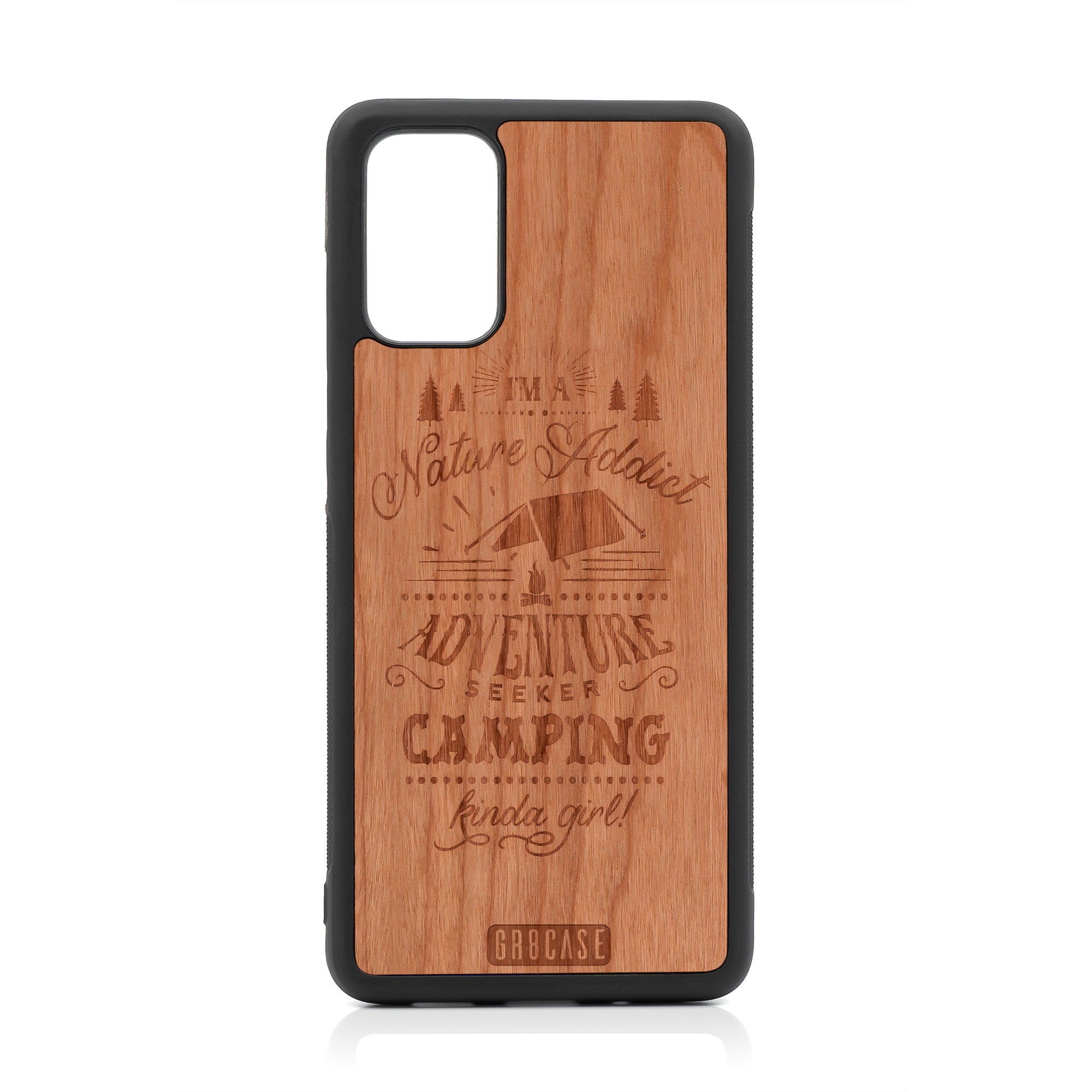 I'm A Nature Addict Adventure Seeker Camping Kinda Girl Design Wood Case For Samsung Galaxy S20 Plus by GR8CASE