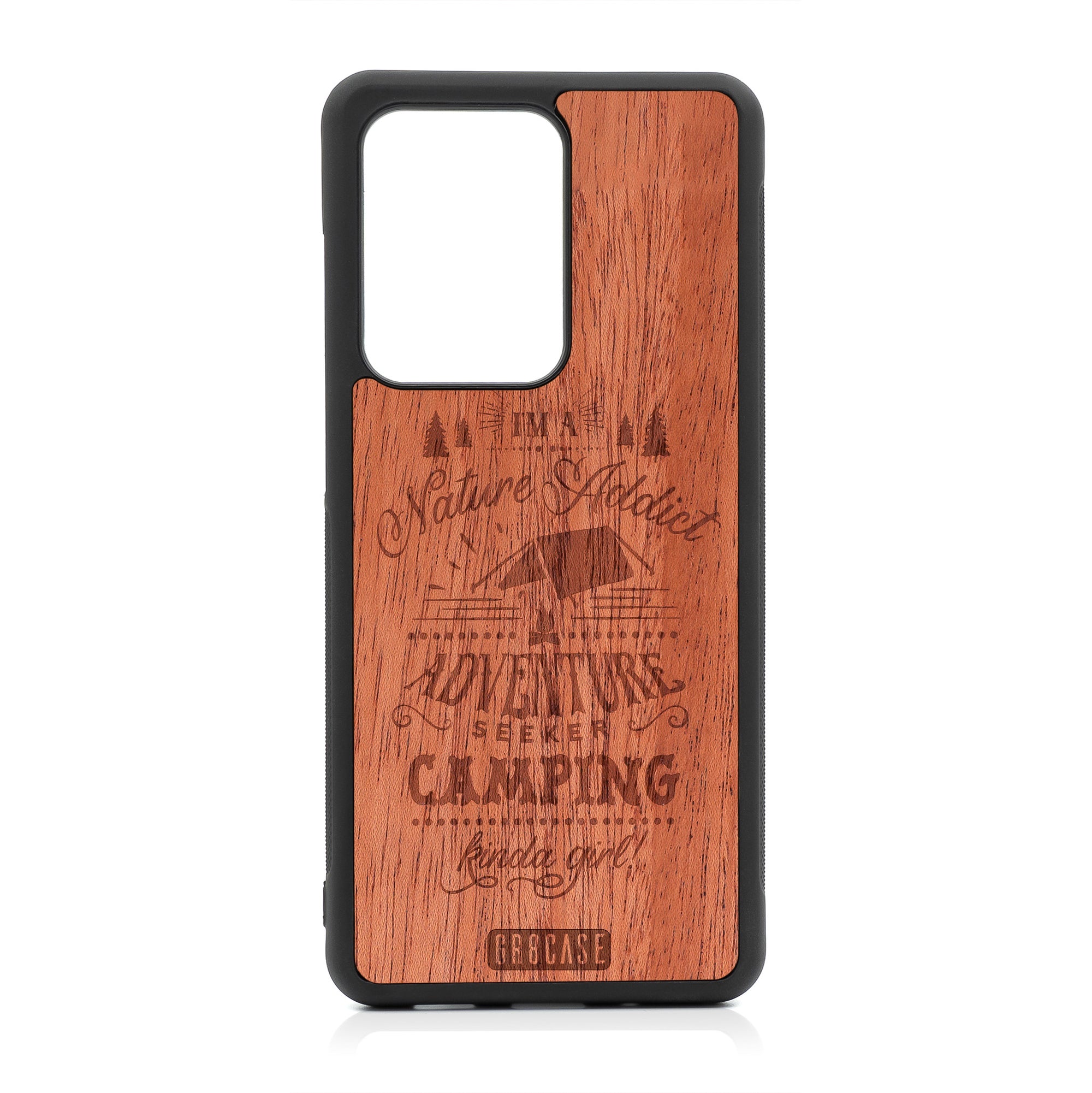 I'm A Nature Addict Adventure Seeker Camping Kinda Girl Design Wood Case For Samsung Galaxy S20 Ultra by GR8CASE