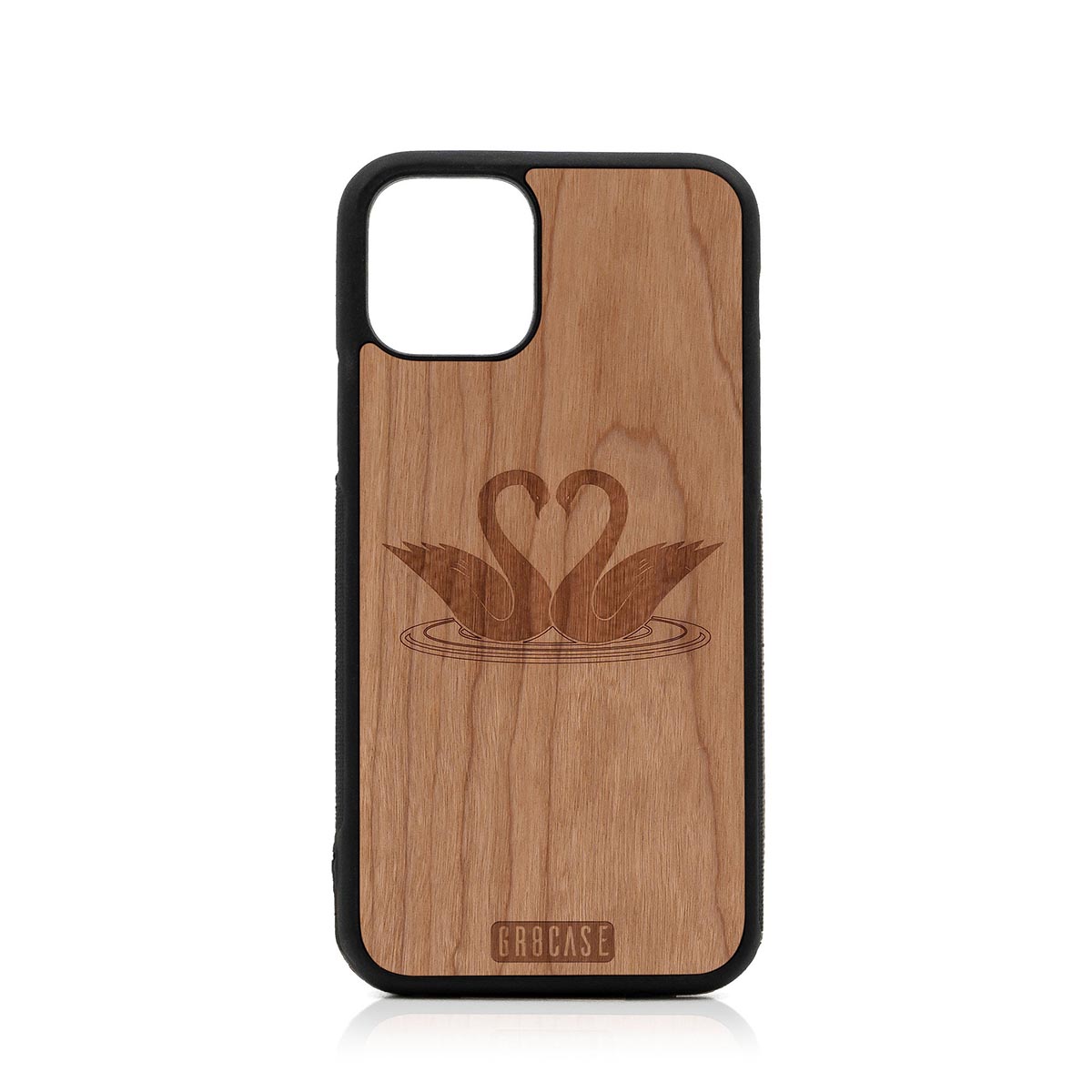 Swans Design Wood Case For iPhone 11 Pro