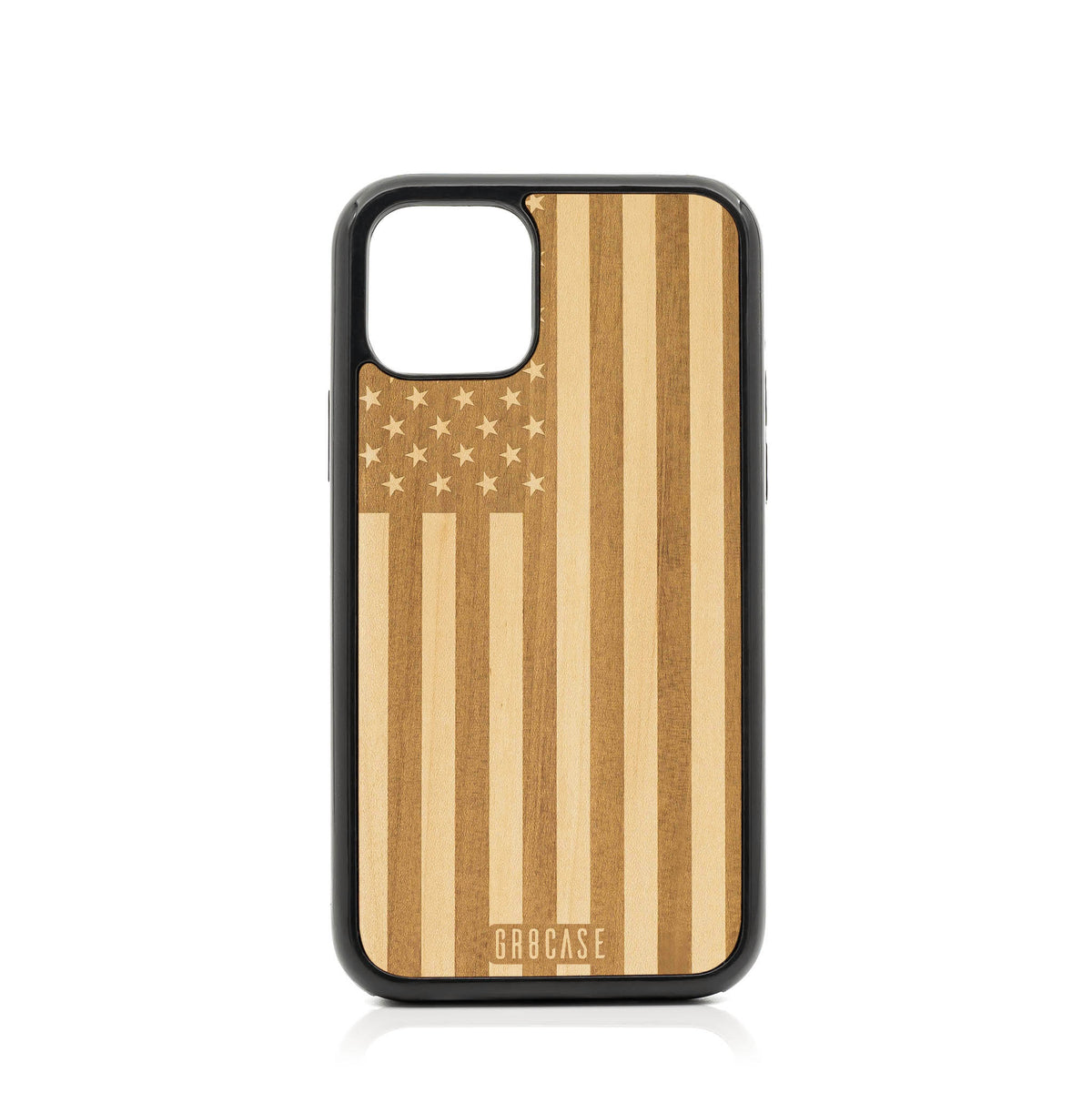 USA Flag Design Wood Case For iPhone 11 Pro