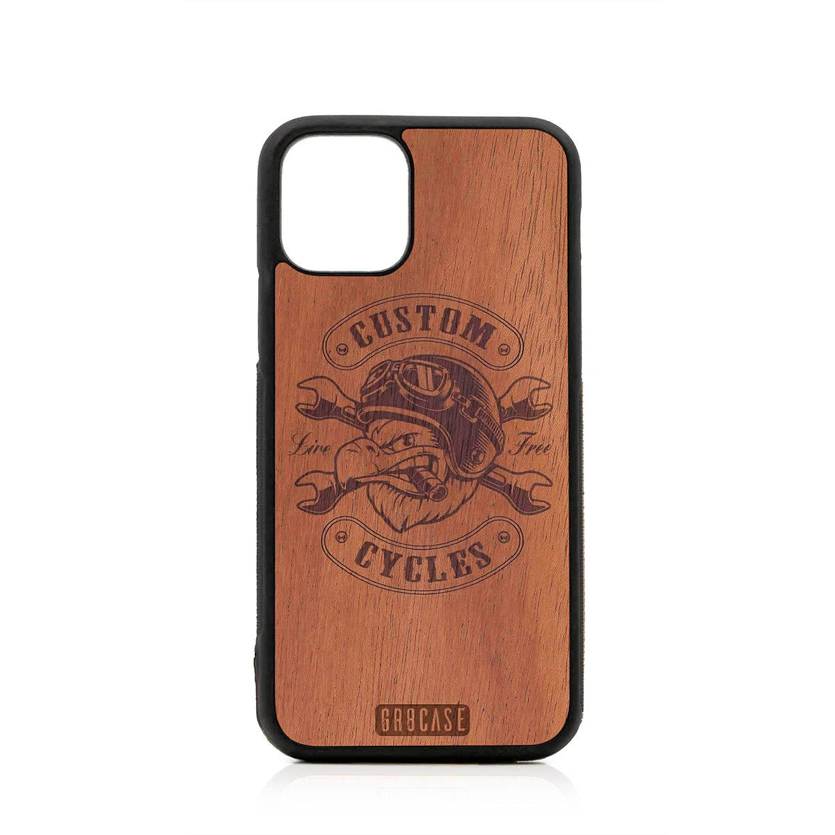 Custom Cycles Live Free (Biker Eagle) Design Wood Case For iPhone 11 Pro by GR8CASE