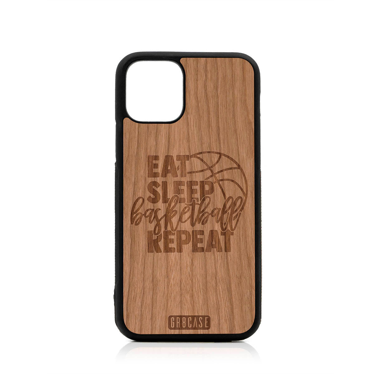 Eat Sleep Basketball Repeat Design Wood Case For iPhone 11 Pro