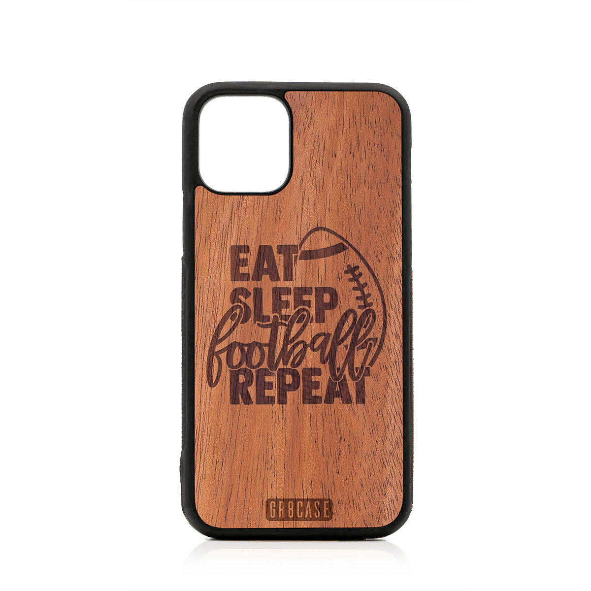 Eat Sleep Football Repeat Design Wood Case For iPhone 11 Pro