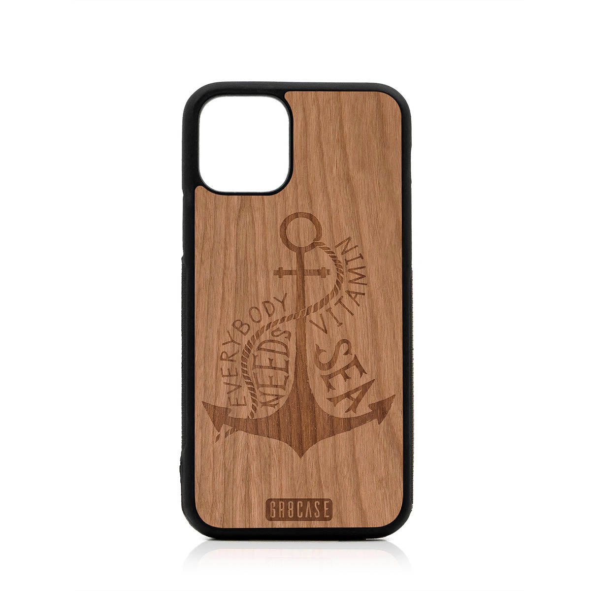 Everybody Needs Vitamin Sea (Anchor) Design Wood Case For iPhone 11 Pro by GR8CASE