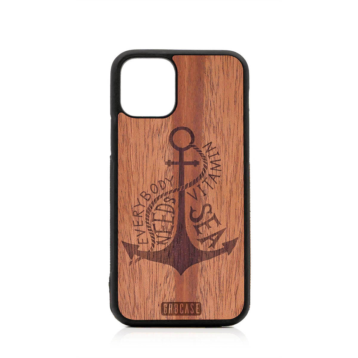 Everybody Needs Vitamin Sea (Anchor) Design Wood Case For iPhone 11 Pro by GR8CASE