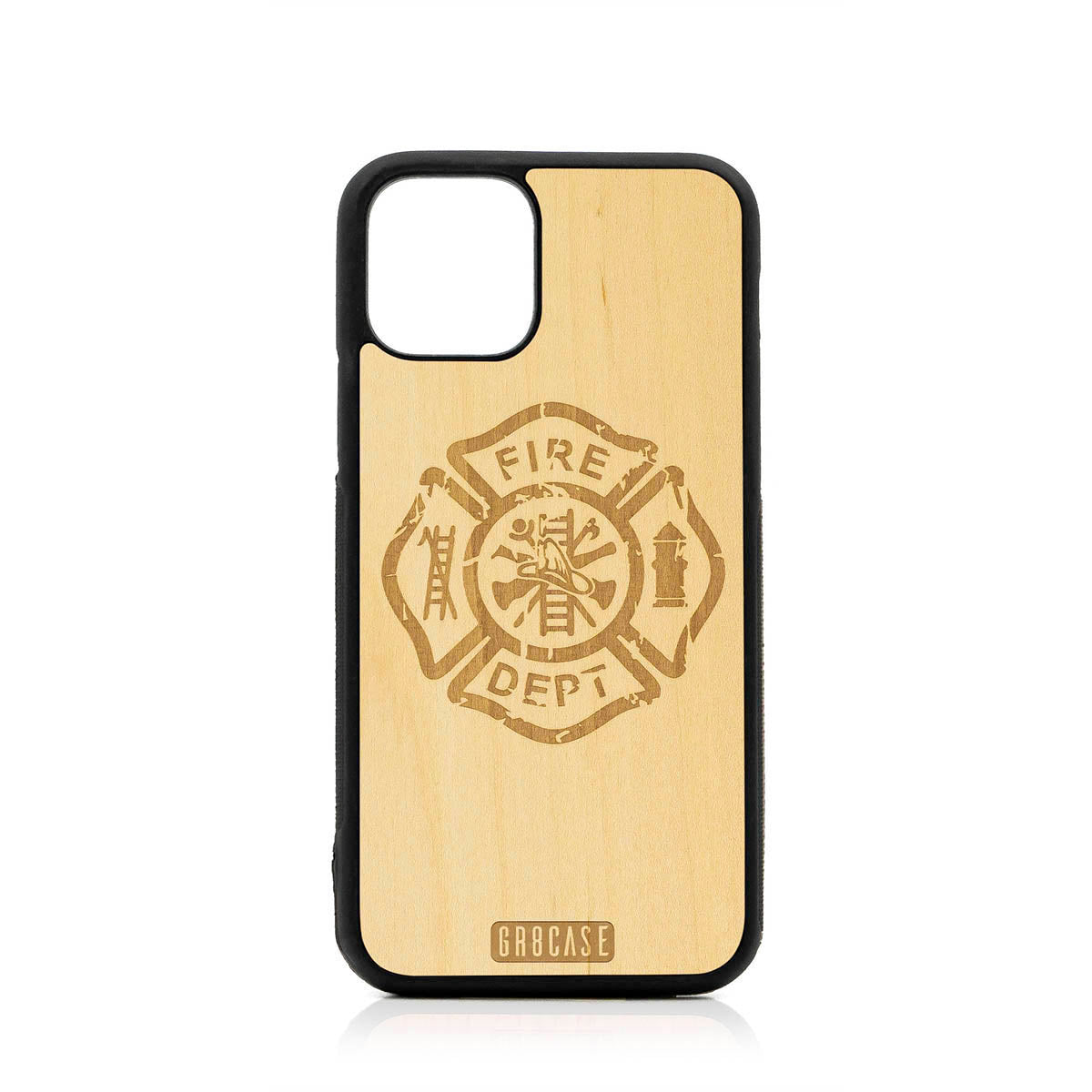 Fire Department Design Wood Case For iPhone 11 Pro by GR8CASE