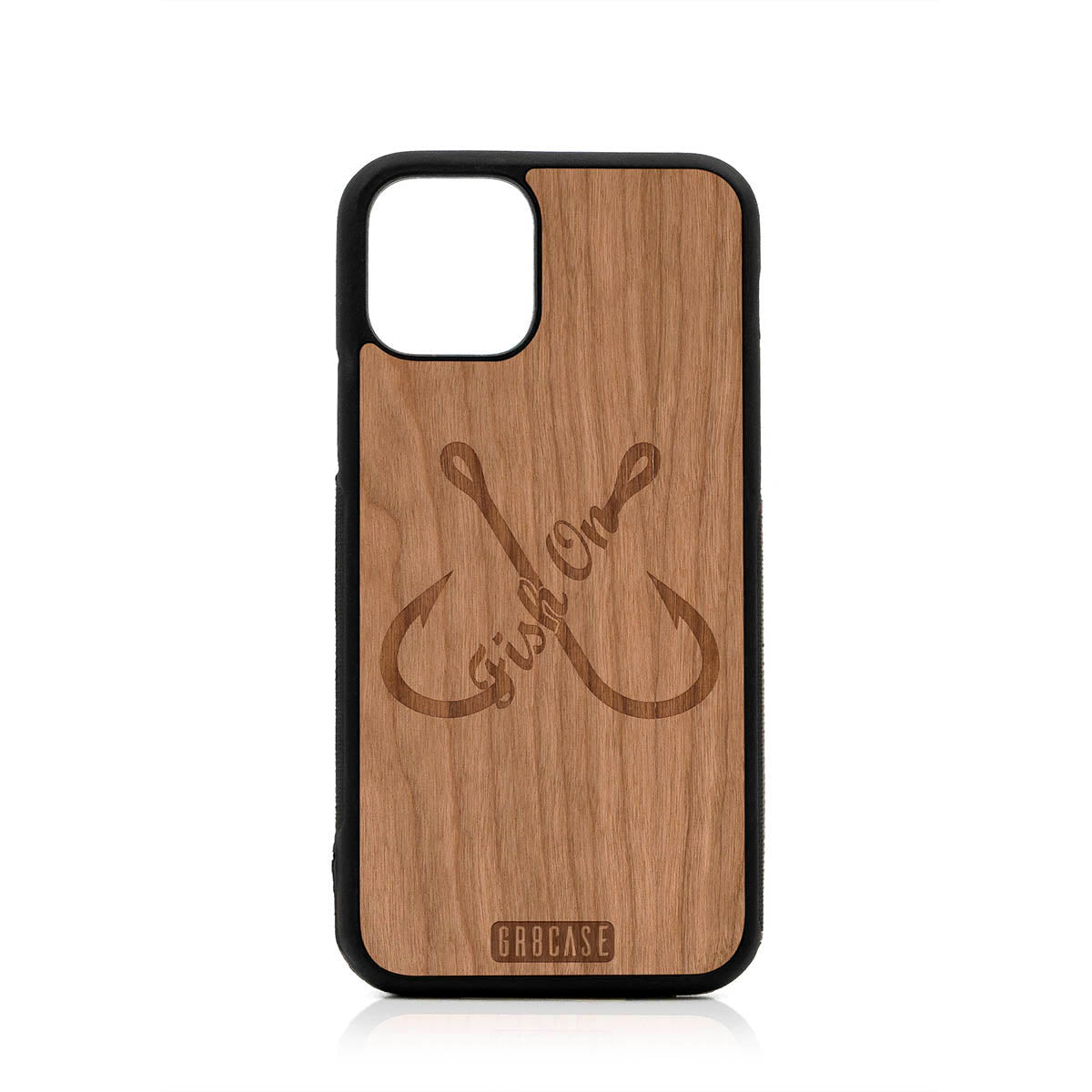 Fish On (Fish Hooks) Design Wood Case For iPhone 11 Pro by GR8CASE