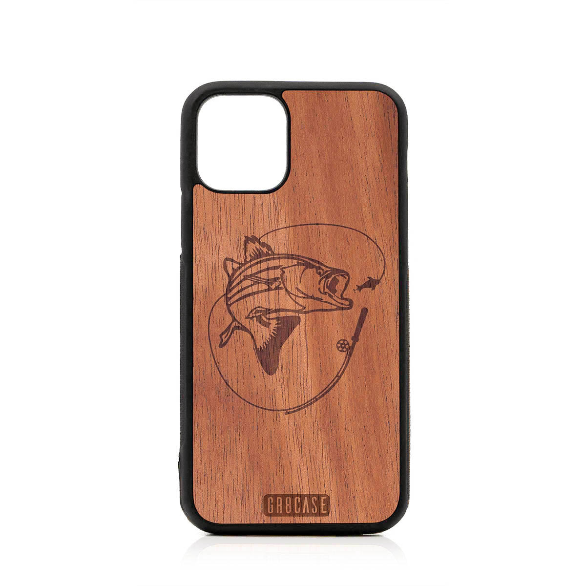 Fish and Reel Design Wood Case For iPhone 11 Pro by GR8CASE