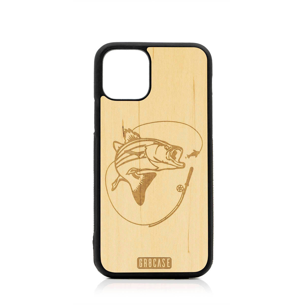 Fish and Reel Design Wood Case For iPhone 11 Pro by GR8CASE
