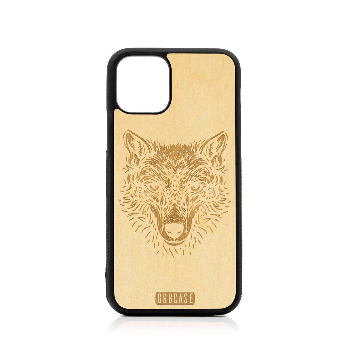 Furry Wolf Design Wood Case For iPhone 11 Pro
