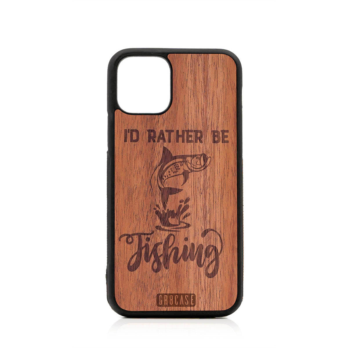 I&#39;D Rather Be Fishing Design Wood Case For iPhone 11 Pro