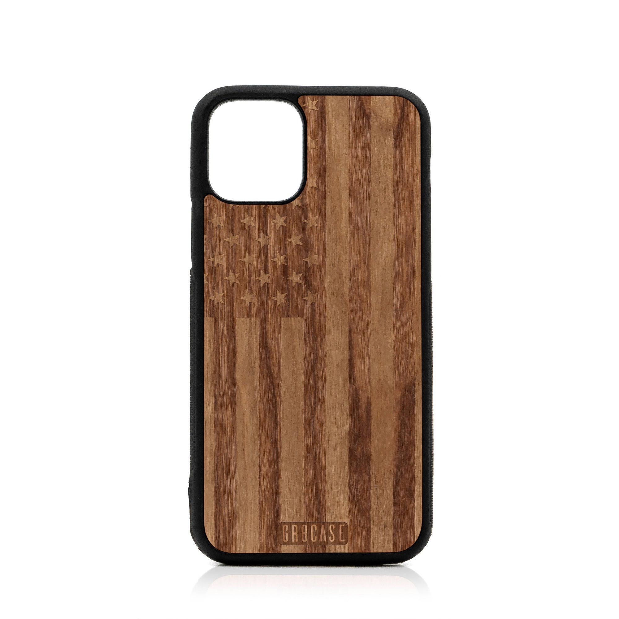 USA Flag Design Wood Case For iPhone 11 Pro