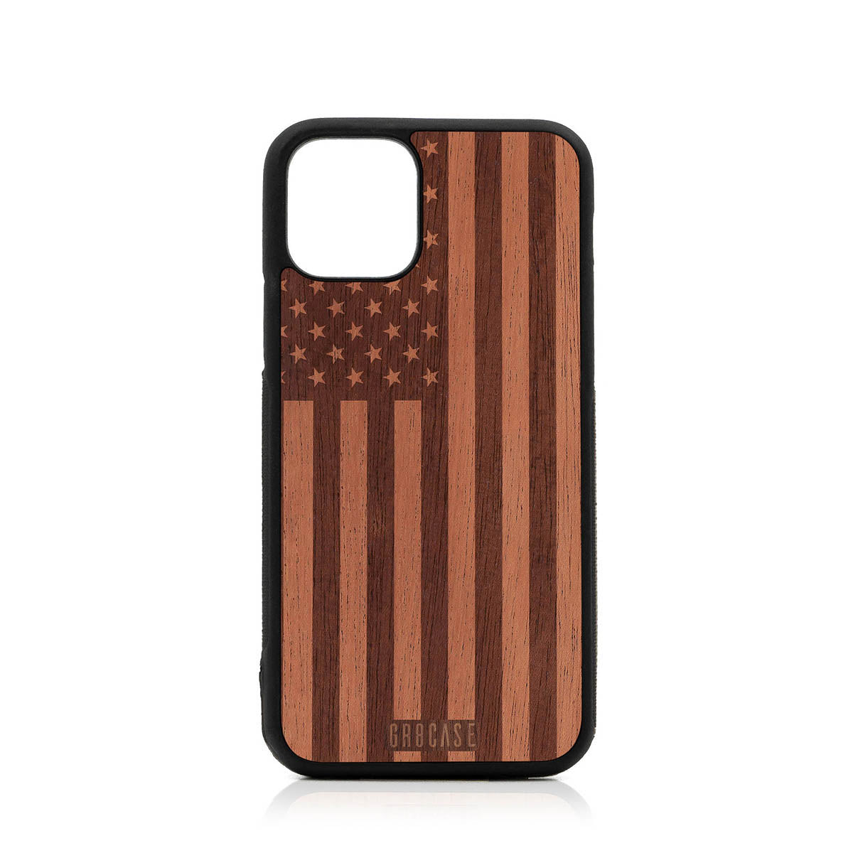 USA Flag Design Wood Case For iPhone 11 Pro