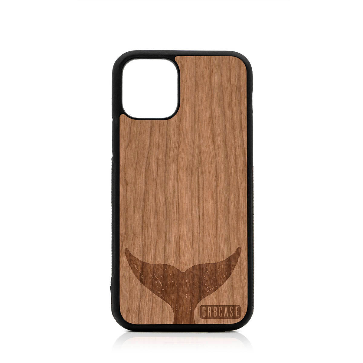 Whale Tail Design Wood Case For iPhone 11 Pro