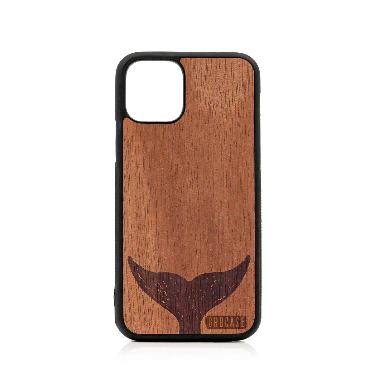 Whale Tail Design Wood Case For iPhone 11 Pro