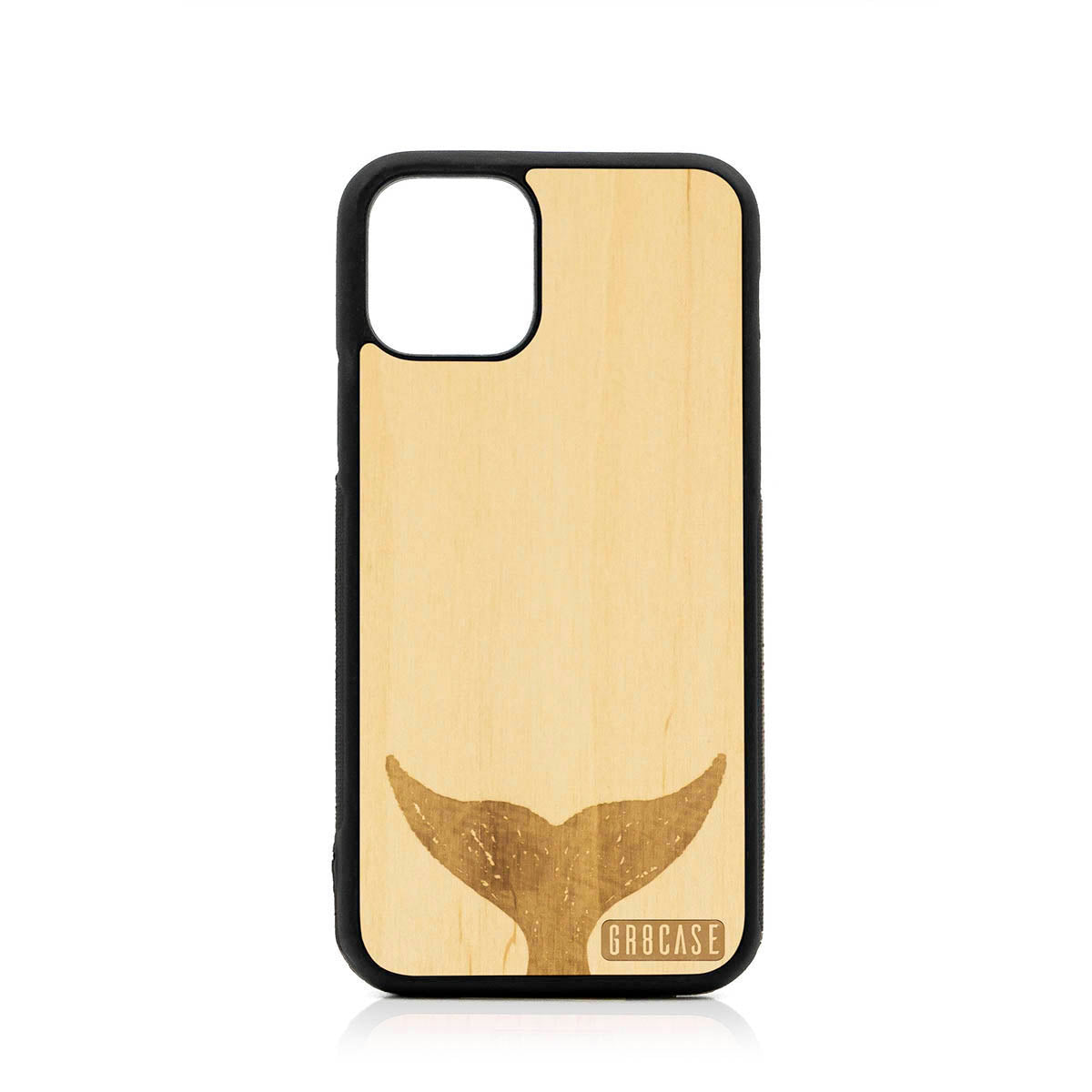 Whale Tail Design Wood Case For iPhone 11 Pro