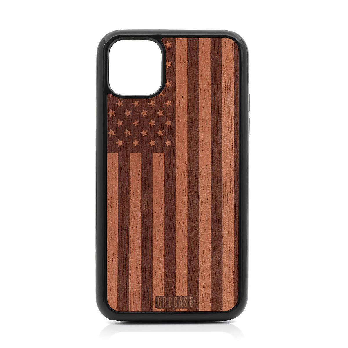 USA Flag Design Wood Case For iPhone 11 Pro Max