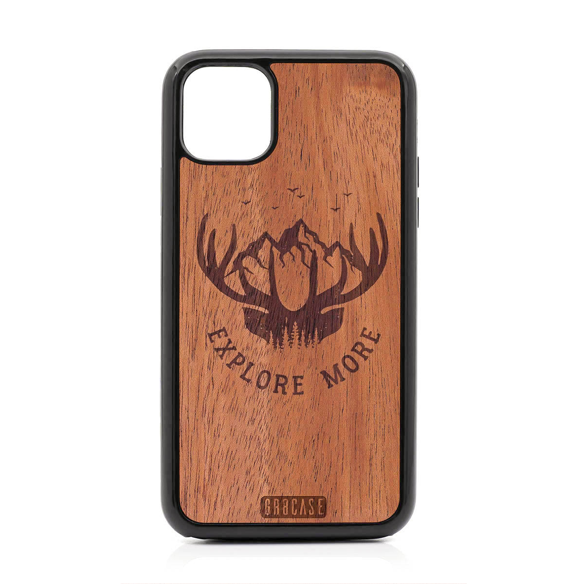 Explore More (Forest, Mountains &amp; Antlers) Design Wood Case For iPhone 11 Pro Max by GR8CASE