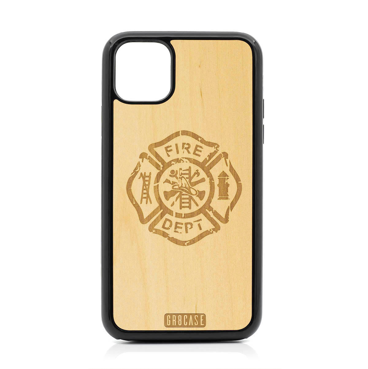 Fire Department Design Wood Case For iPhone 11 Pro Max by GR8CASE
