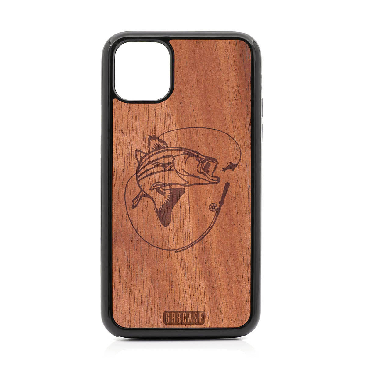 Fish and Reel Design Wood Case For iPhone 11 Pro Max by GR8CASE