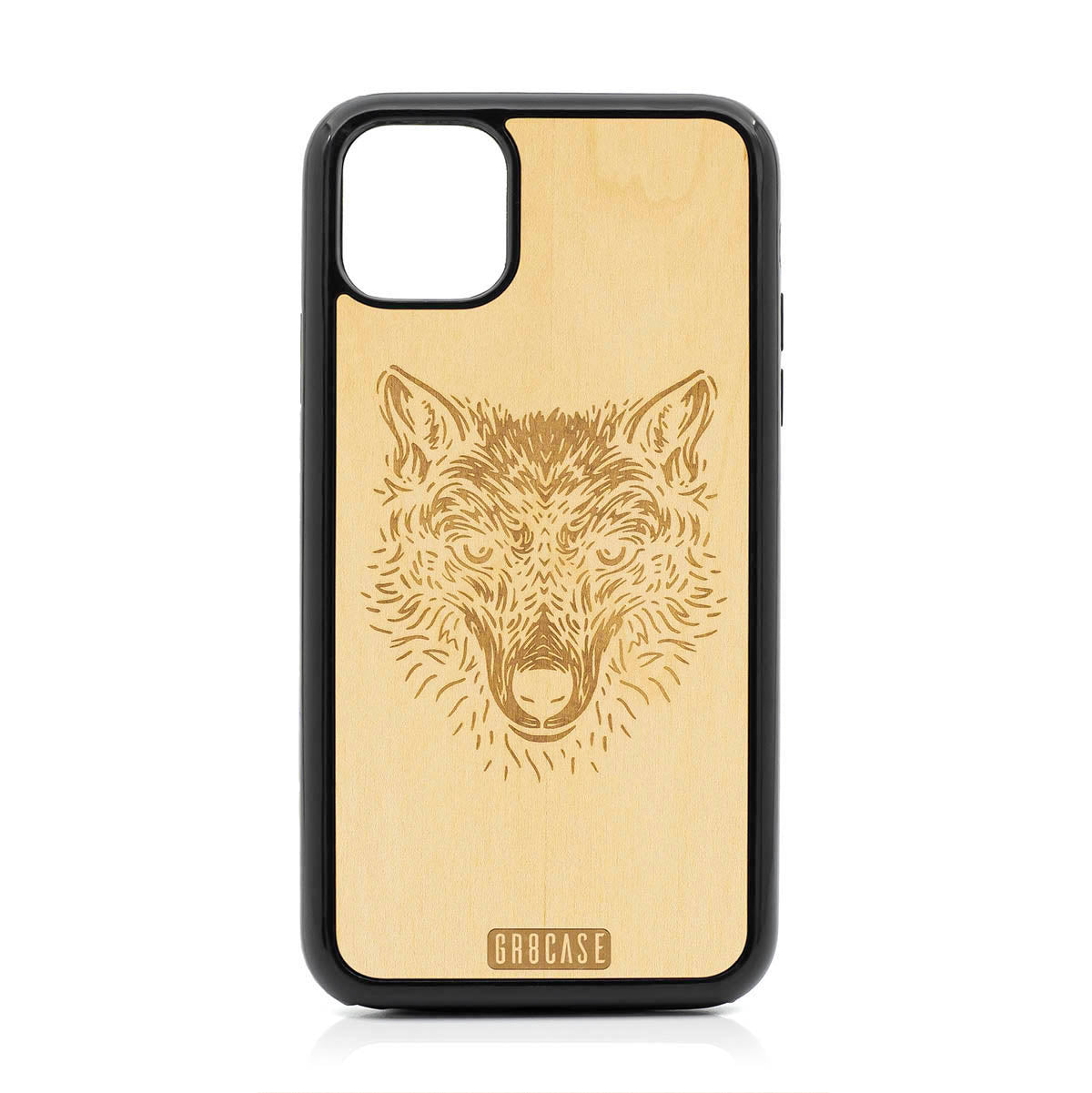 Furry Wolf Design Wood Case For iPhone 11 Pro Max