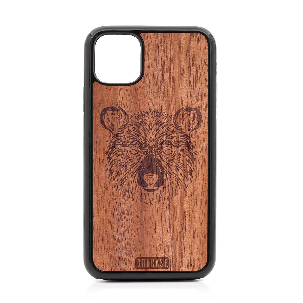 Furry Bear Design Wood Case For iPhone 11 Pro Max