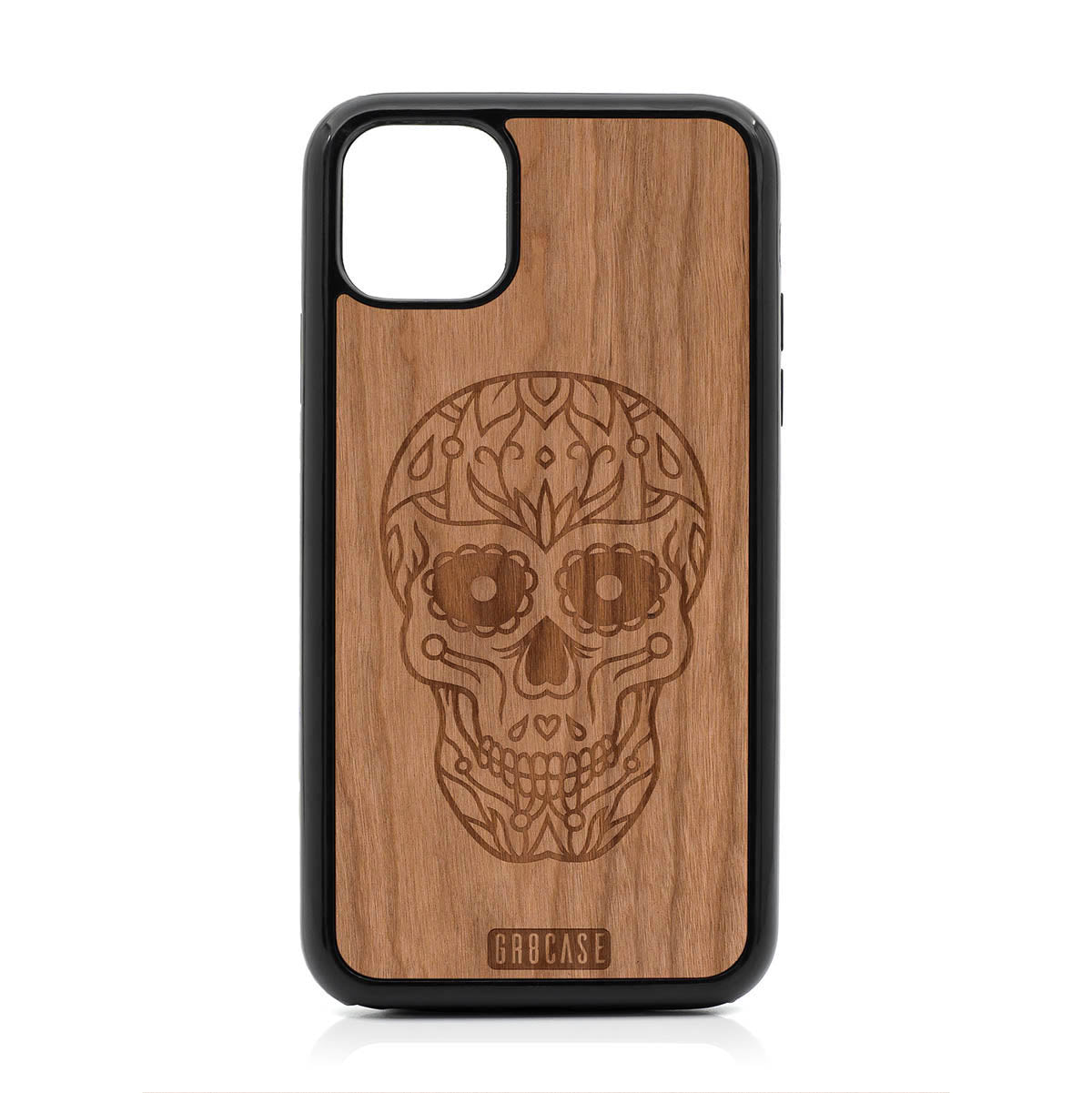 Sugar Skull Design Wood Case For iPhone 11 Pro Max by GR8CASE