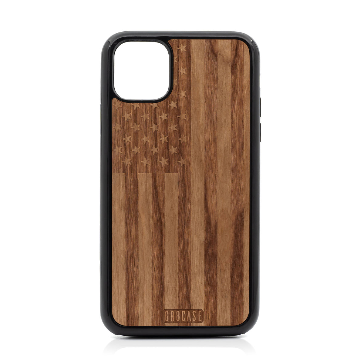 USA Flag Design Wood Case For iPhone 11 Pro Max