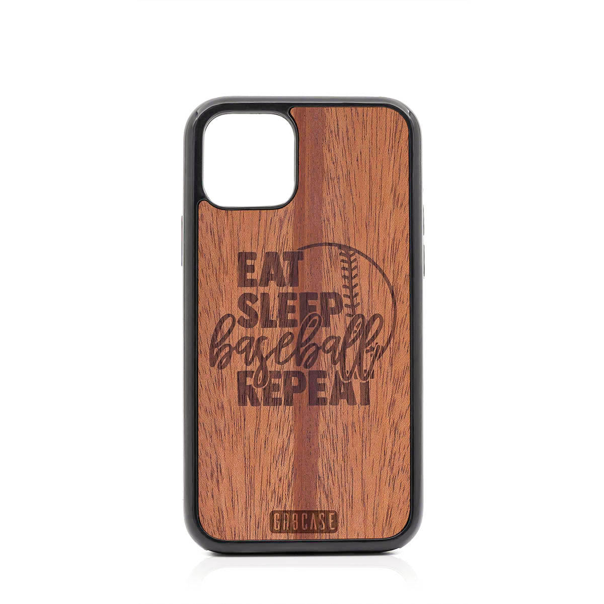Eat Sleep Baseball Repeat Design Wood Case For iPhone 11 Pro