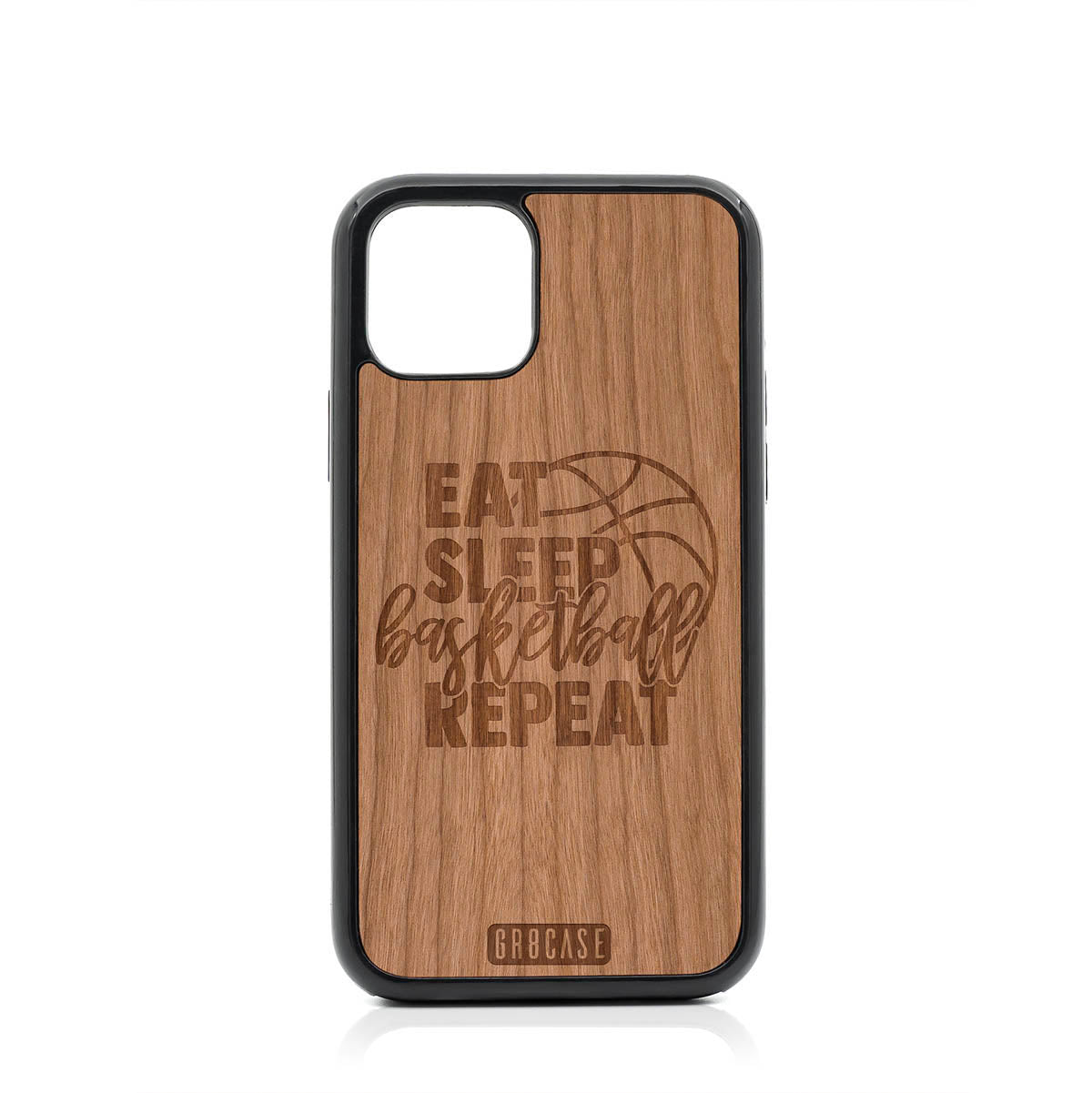 Eat Sleep Basketball Repeat Design Wood Case For iPhone 11 Pro