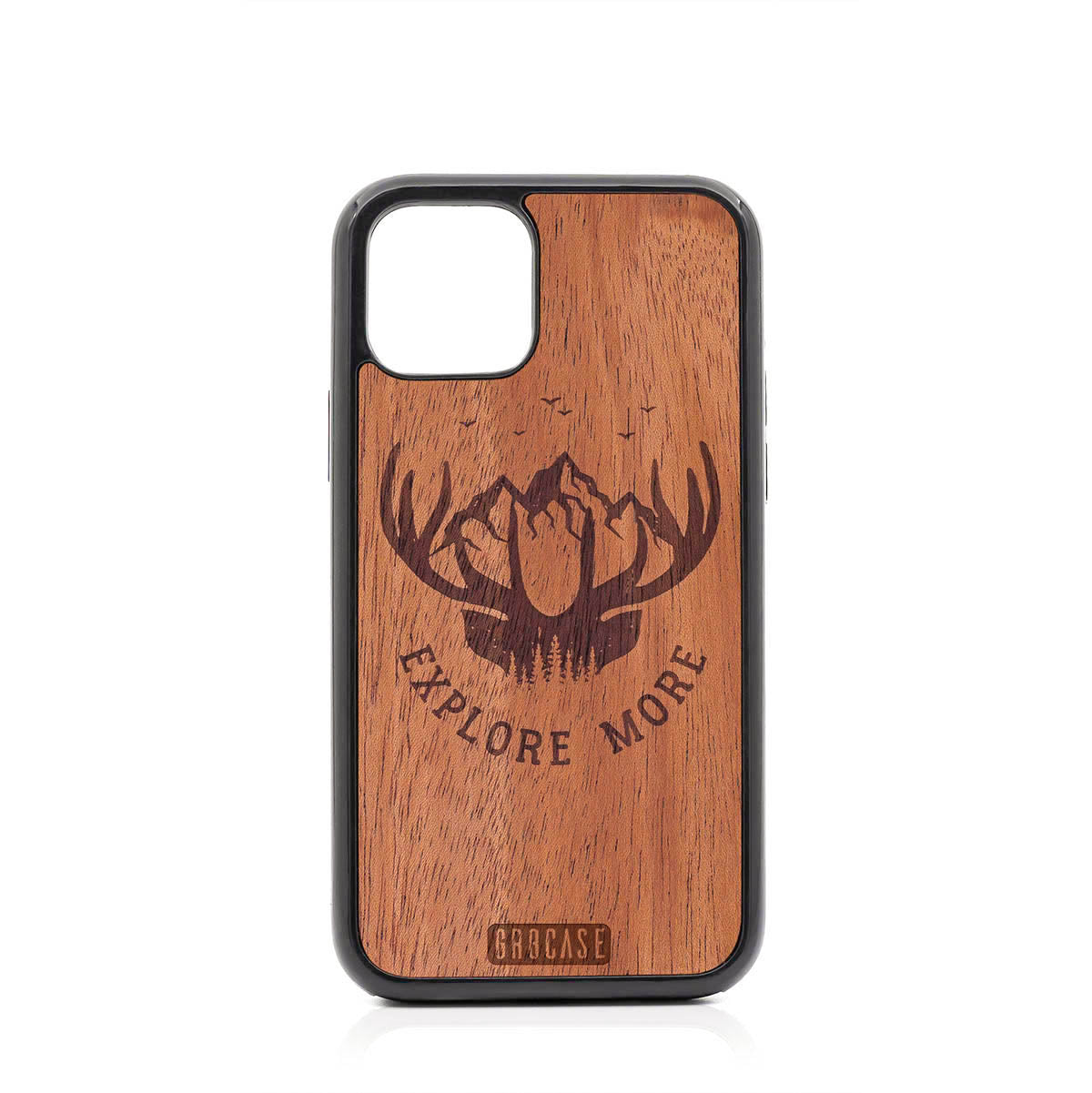 Explore More (Forest, Mountains &amp; Antlers) Design Wood Case For iPhone 11 Pro by GR8CASE