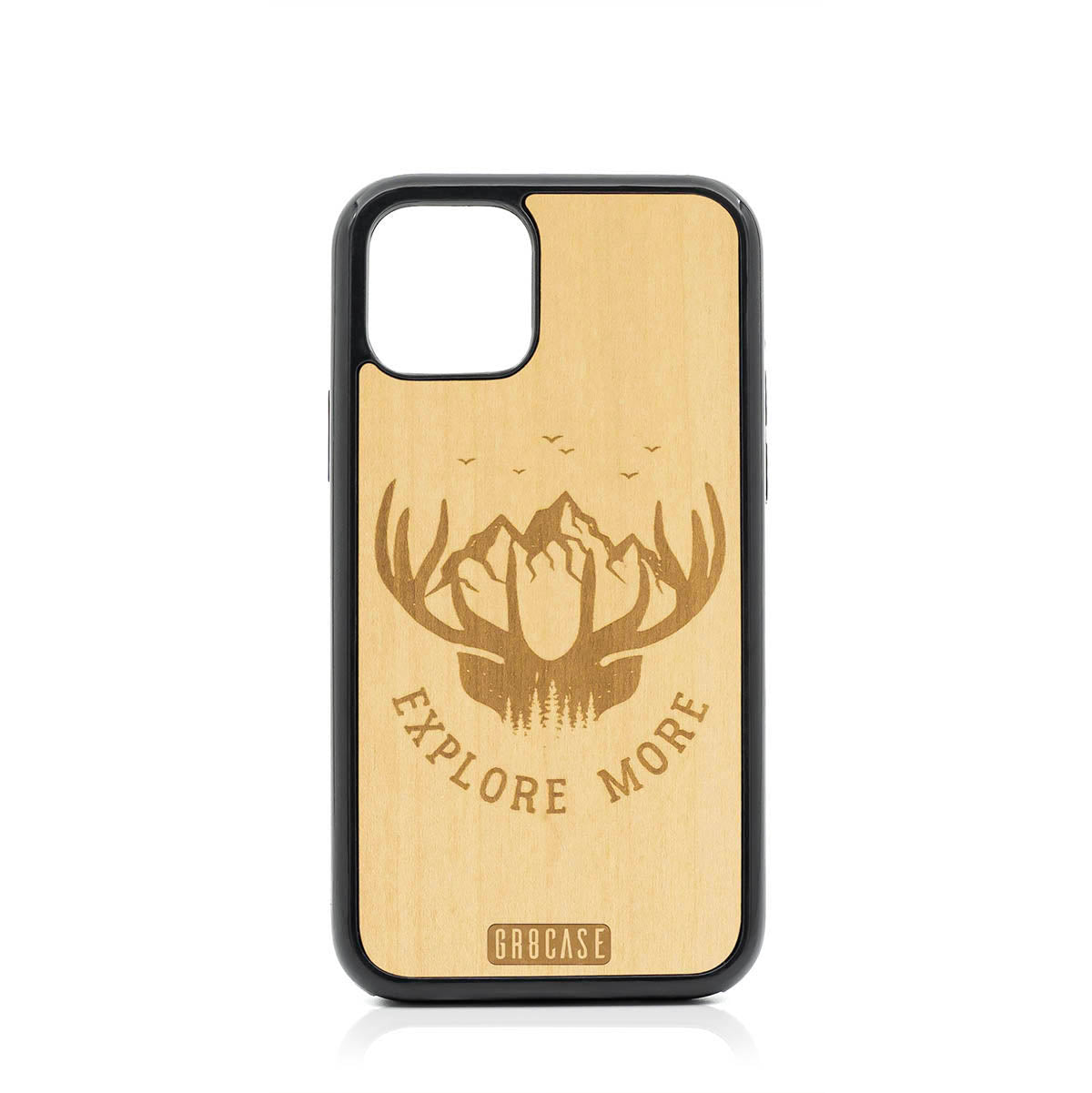 Explore More (Forest, Mountains &amp; Antlers) Design Wood Case For iPhone 11 Pro by GR8CASE