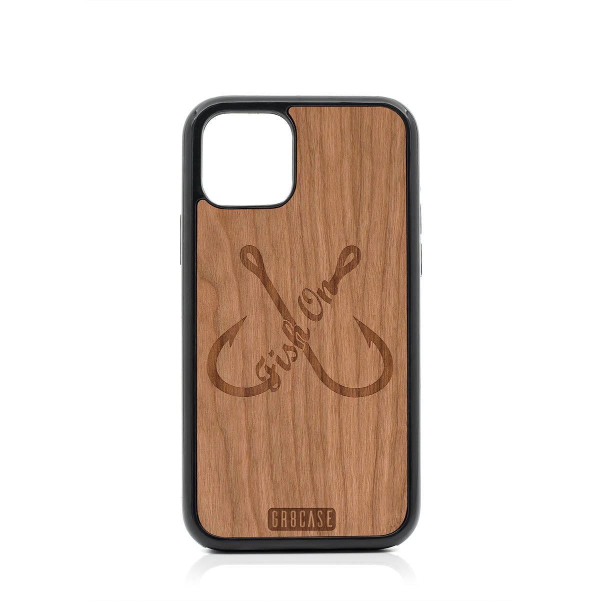 Fish On (Fish Hooks) Design Wood Case For iPhone 11 Pro by GR8CASE