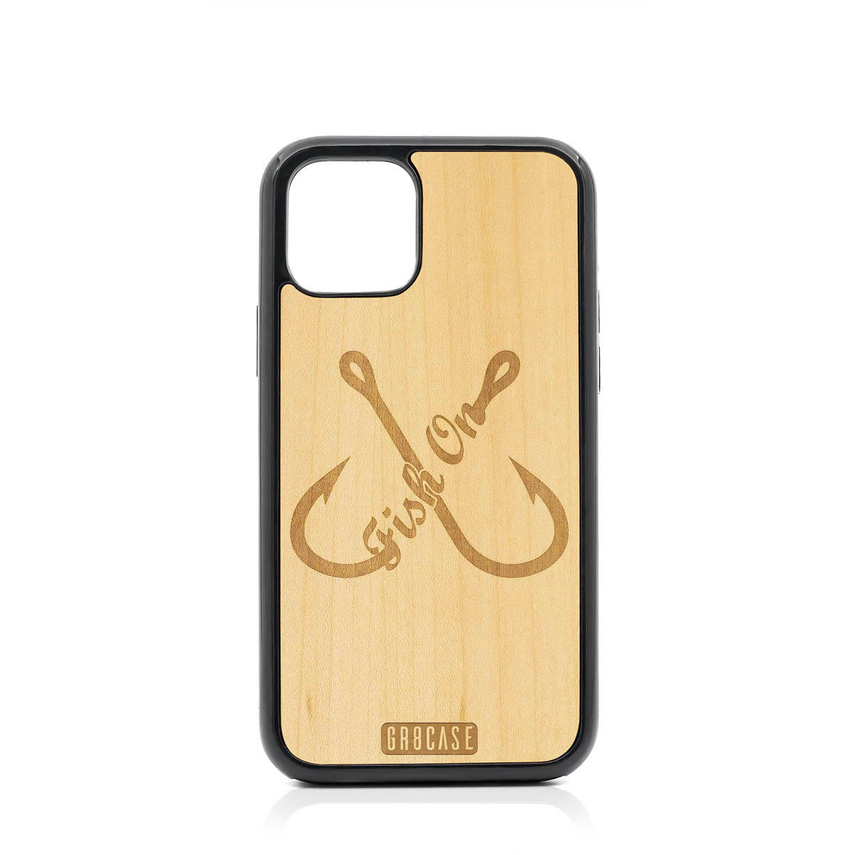 Fish On (Fish Hooks) Design Wood Case For iPhone 11 Pro by GR8CASE