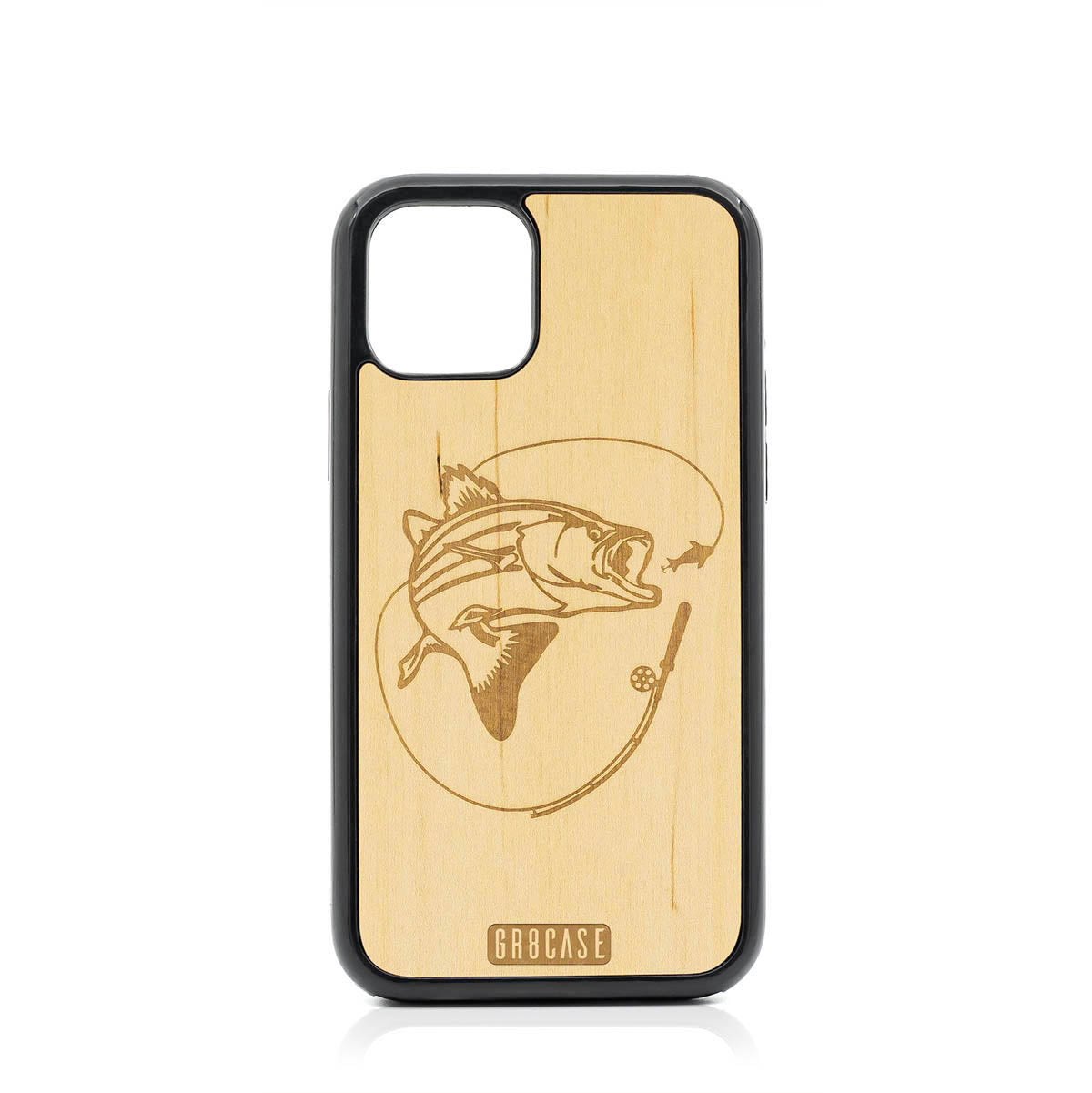 Fish and Reel Design Wood Case For iPhone 11 Pro by GR8CASE