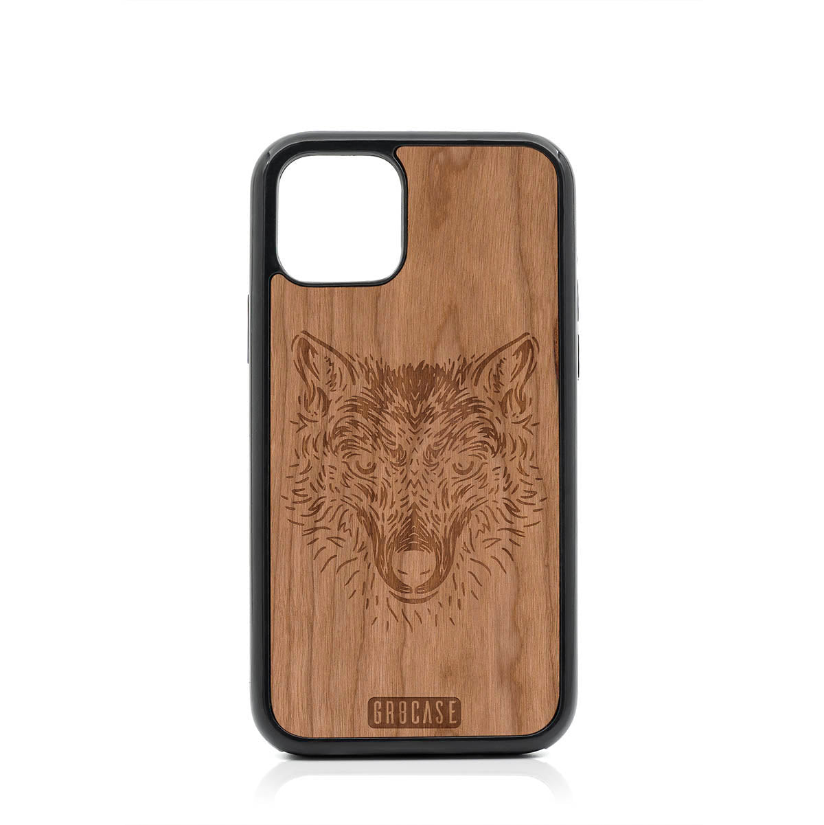 Furry Wolf Design Wood Case For iPhone 11 Pro