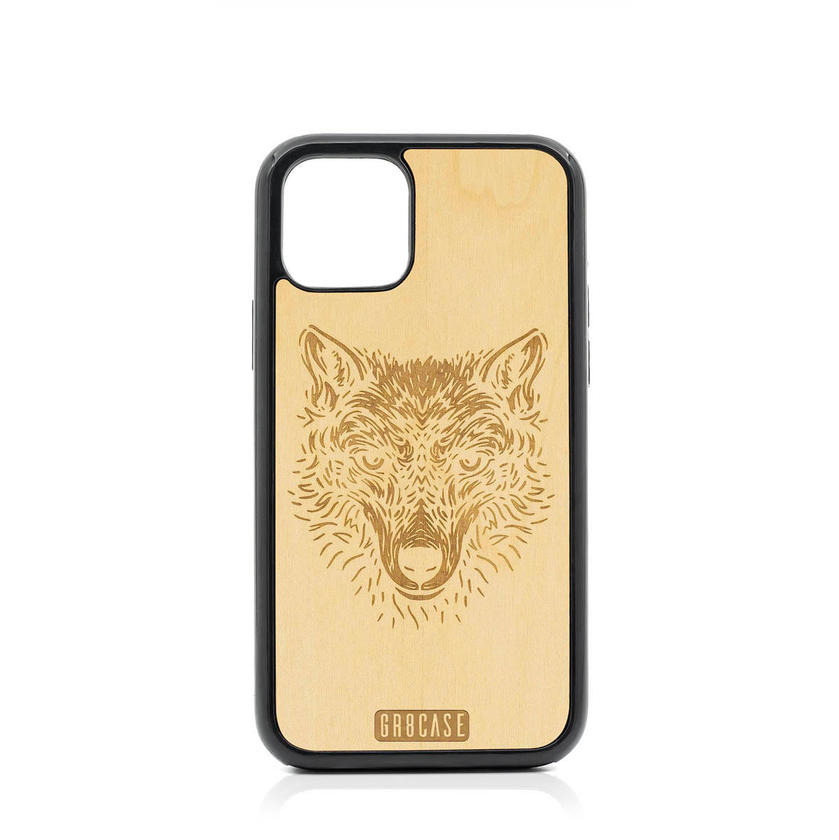 Furry Wolf Design Wood Case For iPhone 11 Pro