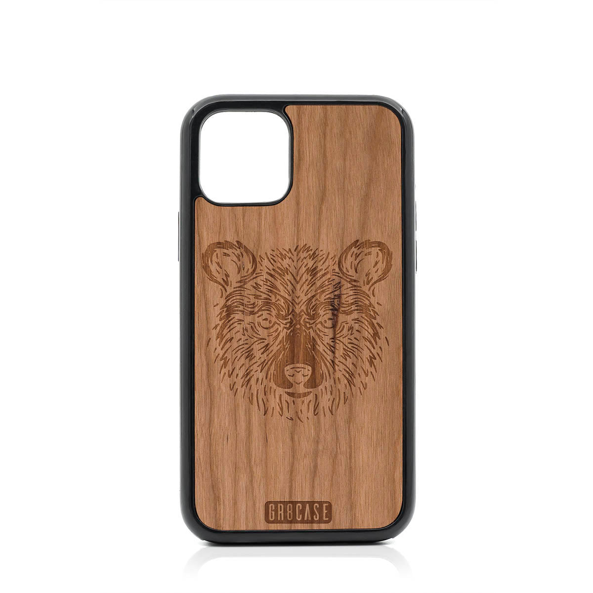 Furry Bear Design Wood Case For iPhone 11 Pro