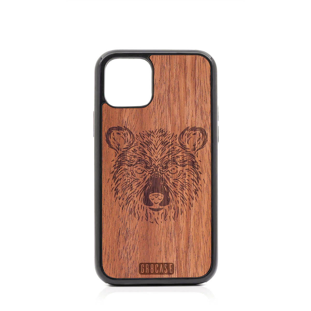 Furry Bear Design Wood Case For iPhone 11 Pro