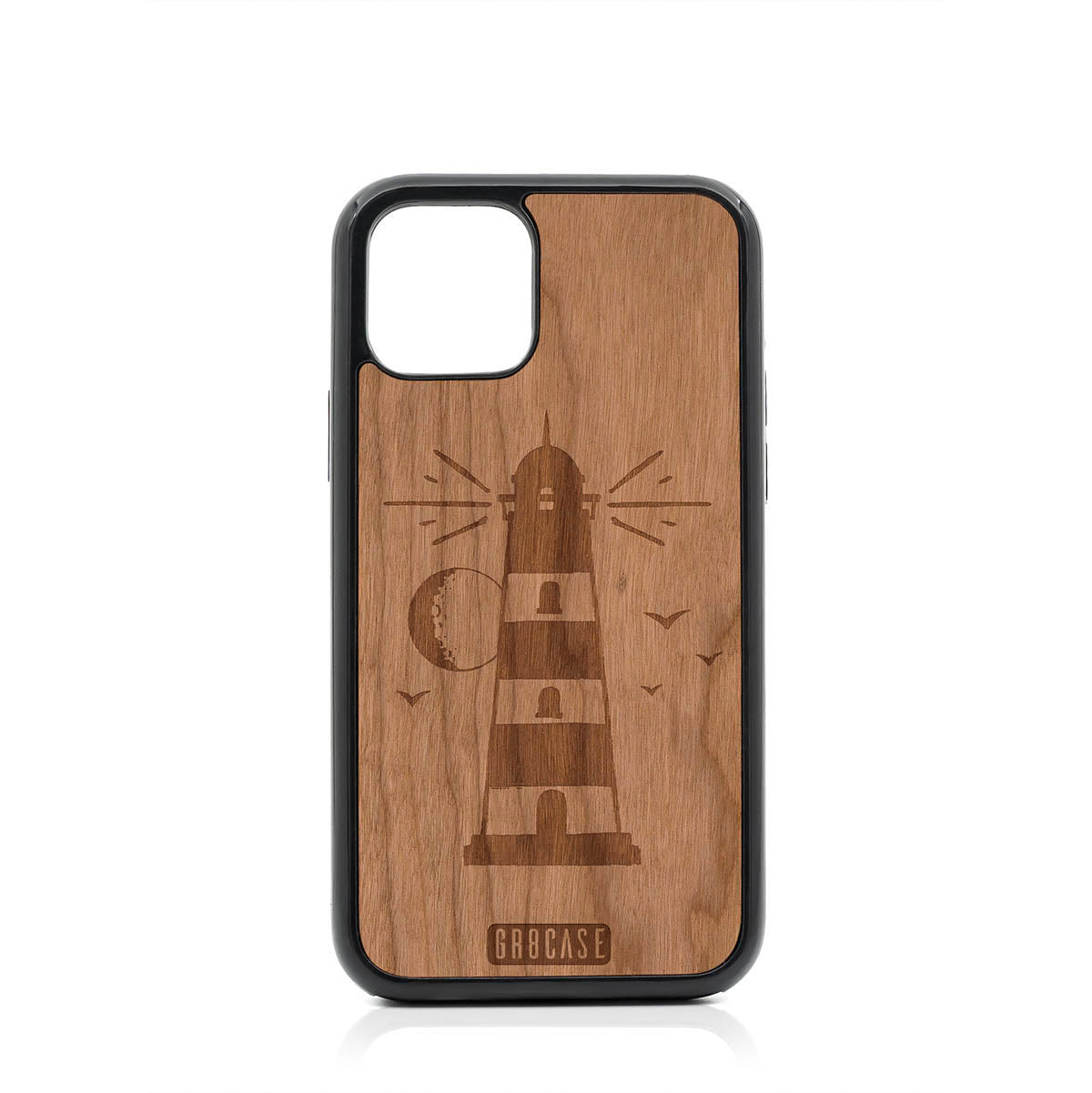 Midnight Lighthouse Design Wood Case For iPhone 11 Pro Max