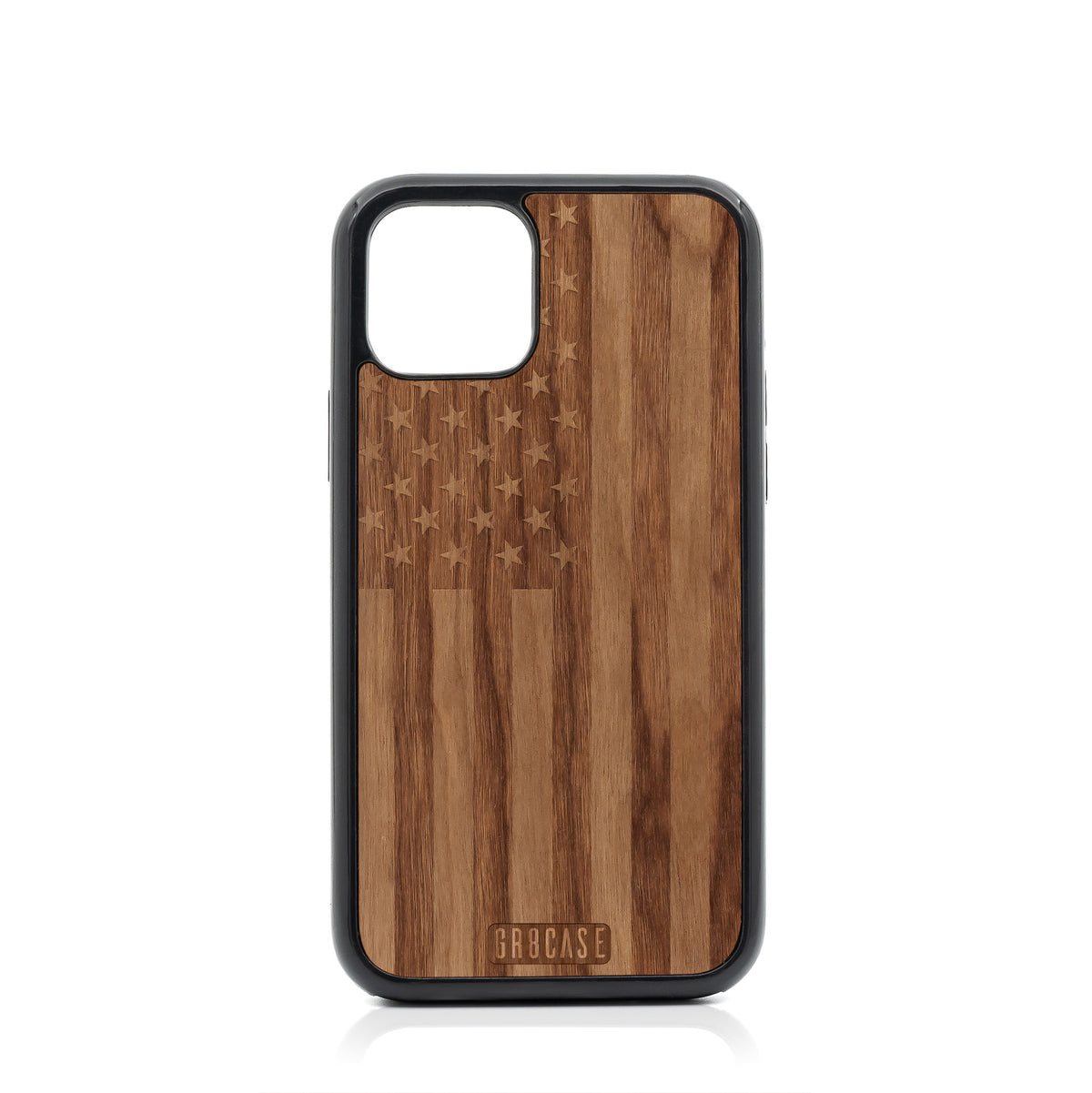 USA Flag Design Wood Case For iPhone 11 Pro