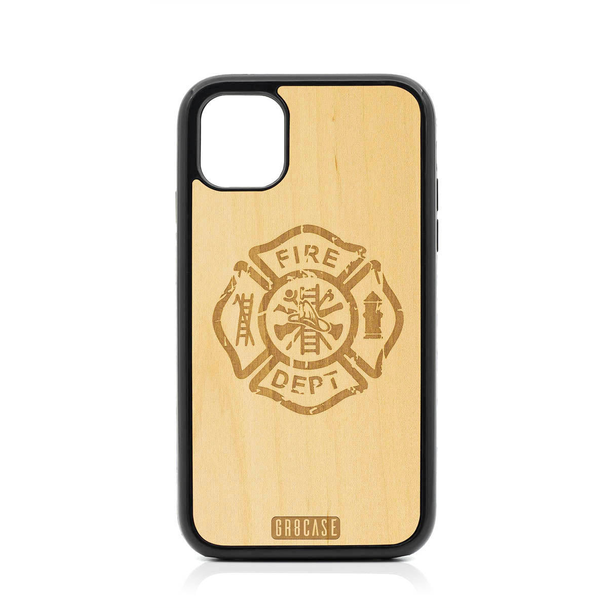Fire Department Design Wood Case For iPhone 11 by GR8CASE