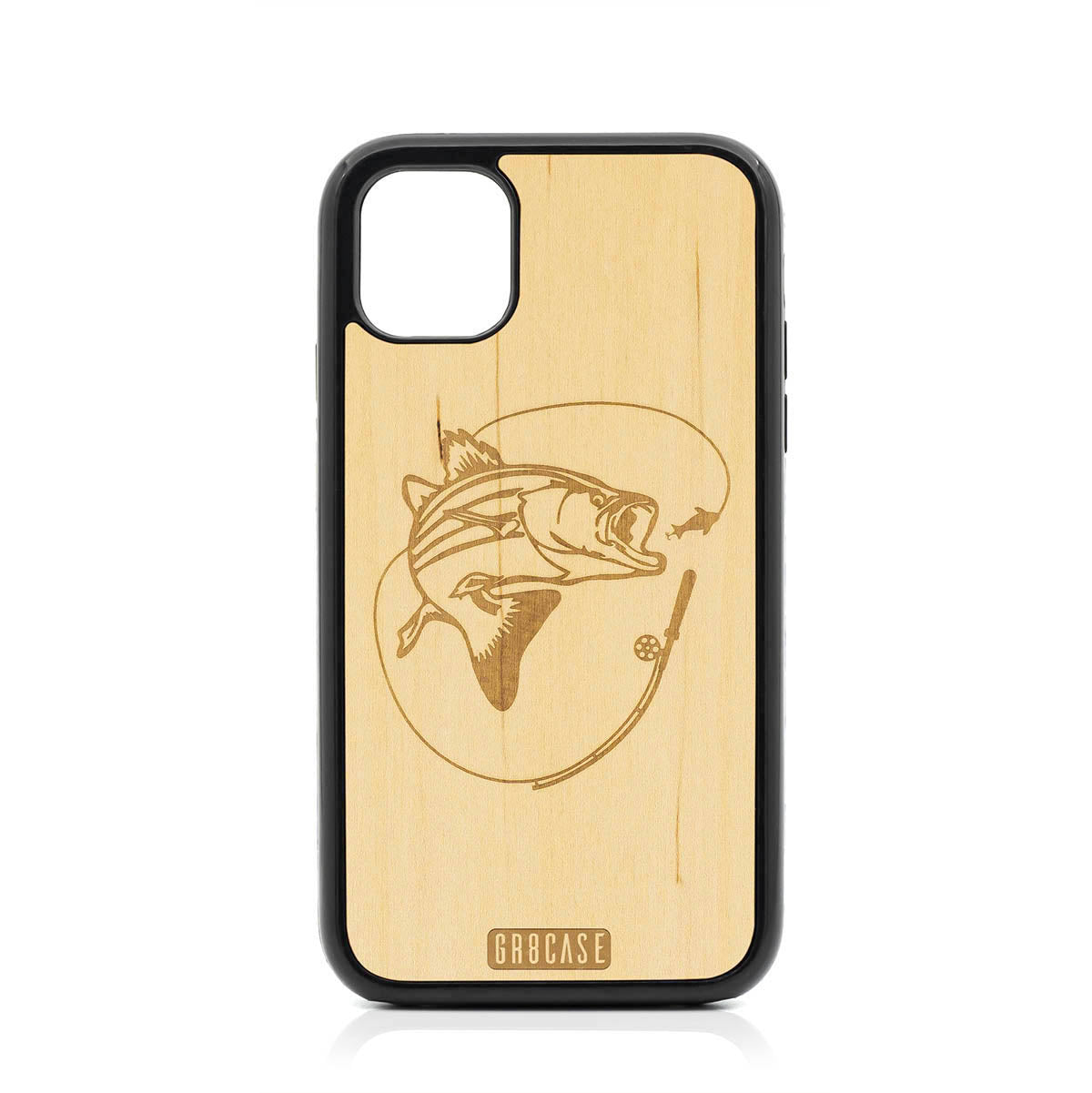 Fish and Reel Design Wood Case For iPhone 11 by GR8CASE