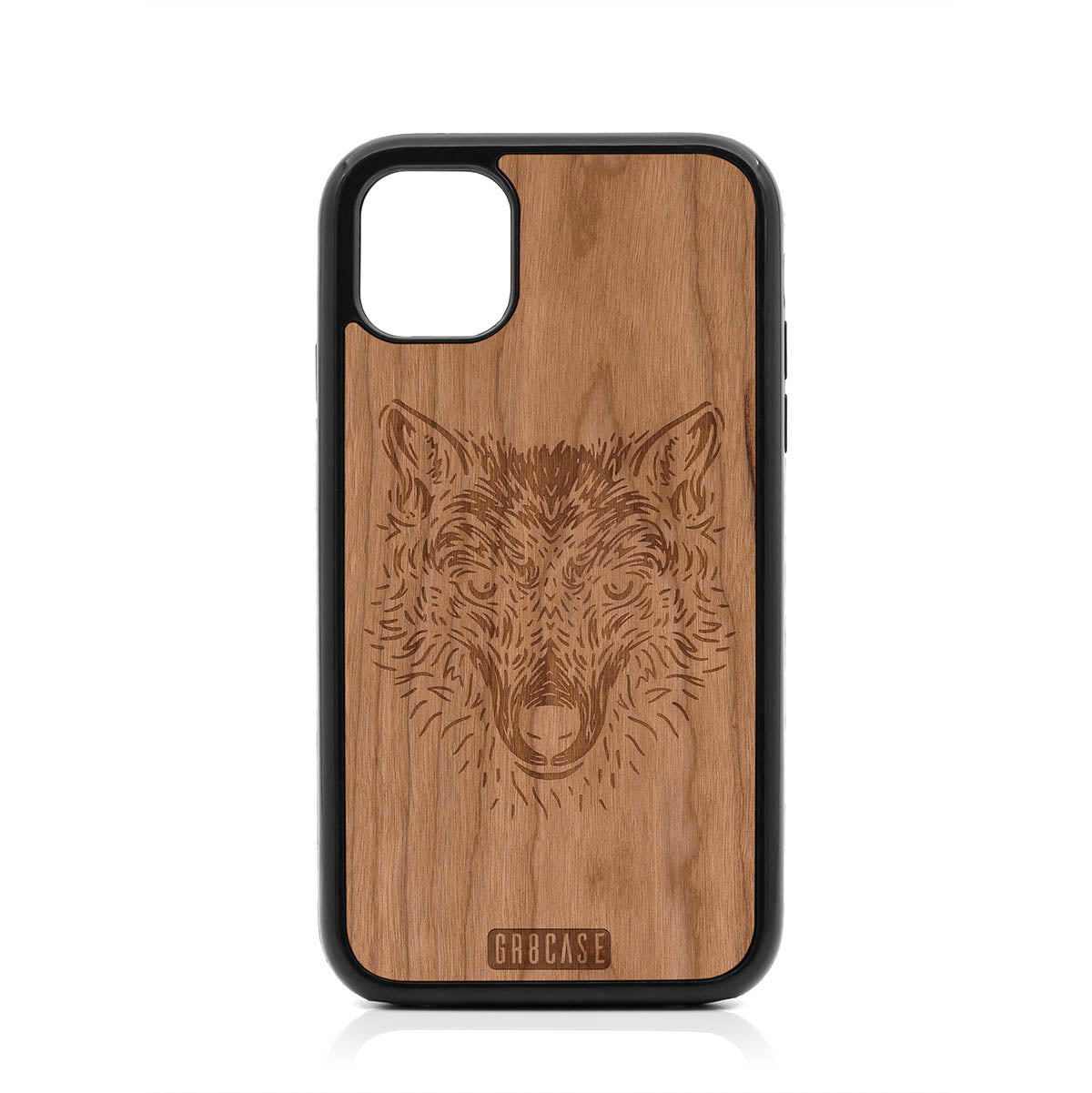 Furry Wolf Design Wood Case For iPhone 11