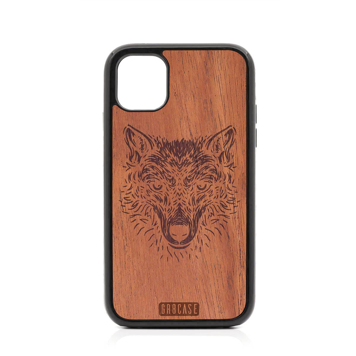 Furry Wolf Design Wood Case For iPhone 11